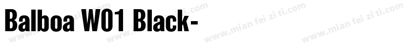 Balboa W01 Black字体转换